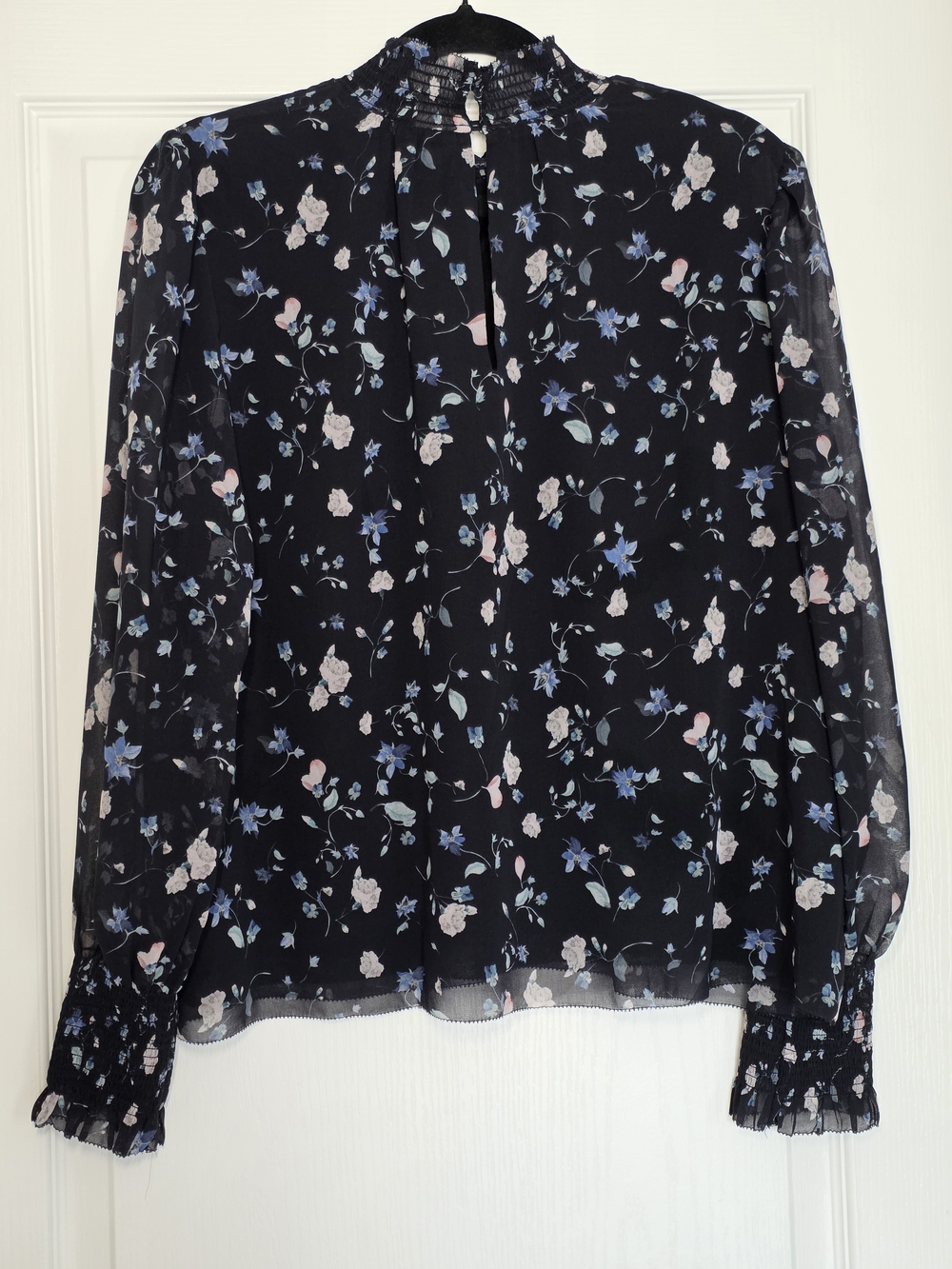 NWOT Aritzia Wilfred Alexis Blouse - Spring Medley Black Size M - Picture 5 of 9